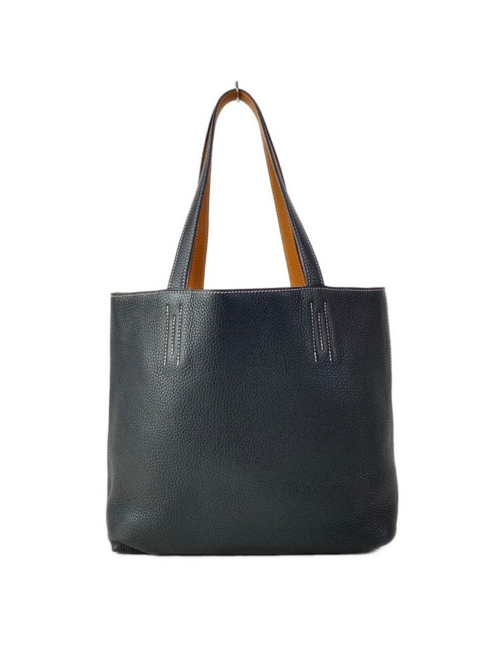 Hermes Tote Double Sens 36 Black Toffee Reversible